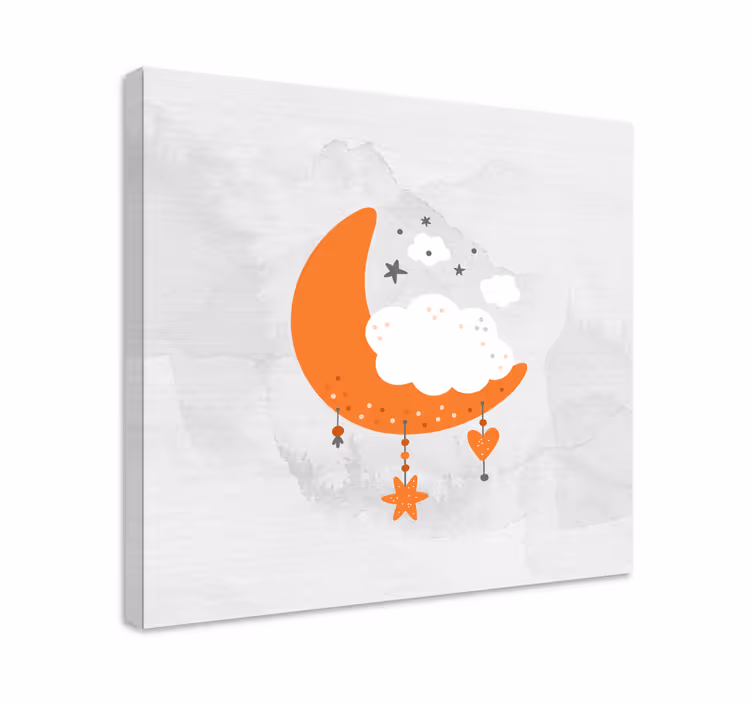 Tablou bei lună norosă suspendată - TenStickers