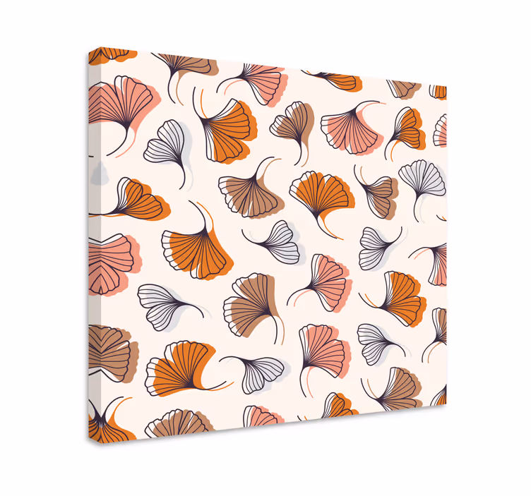 Tablou flori şi plante model floral de ginkgo - TenStickers