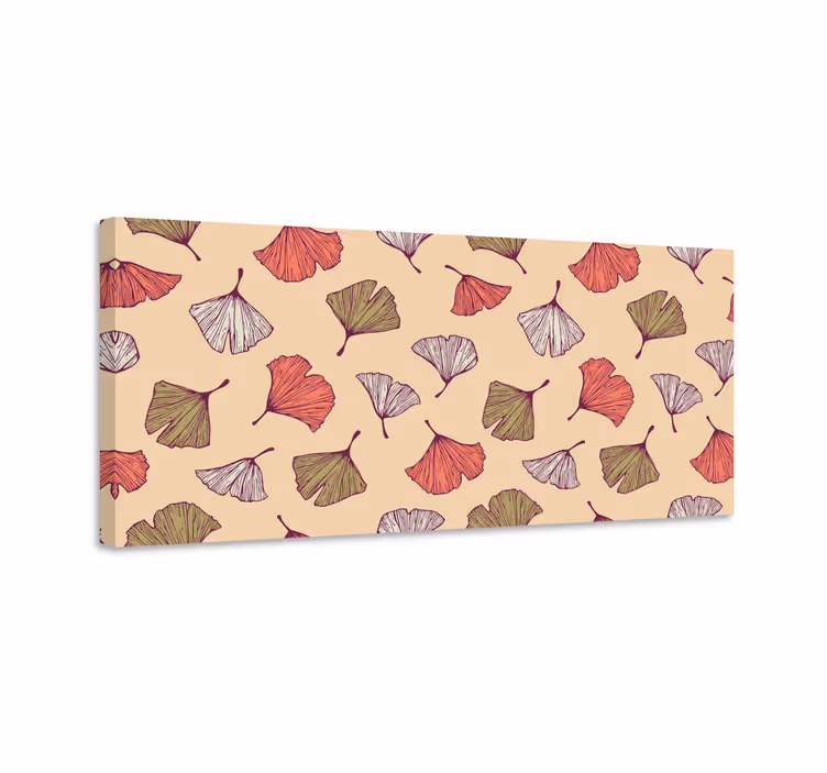Tablou flori model de frunze de ginkgo - TenStickers