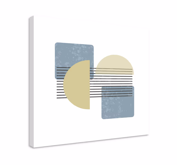 Tablou geometric forme circulare abstracte - TenStickers