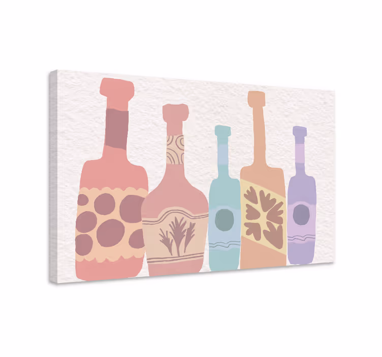 Imprimare canvas bar de sticle desenate manual - TenStickers