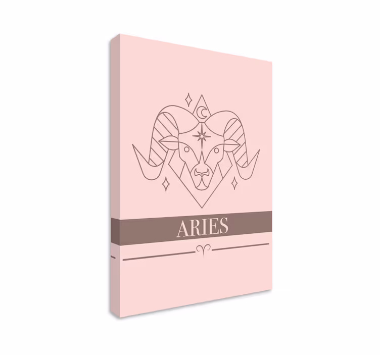 Berbec card roz semn zodiacal imprimeuri perete dormitor - TenStickers