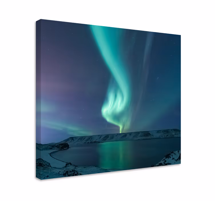Tablou peisaje spectacolul aurora boreală - TenStickers