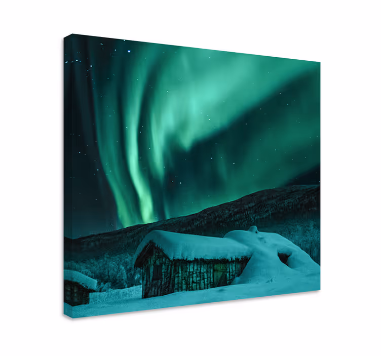 Tablou peisaje spectacol de aurora boreală - TenStickers