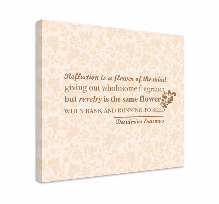 Tablou fraze citat reflectare florală - TenStickers