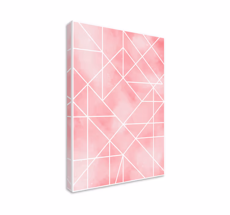 Tablou geometric model roz geometric - TenStickers