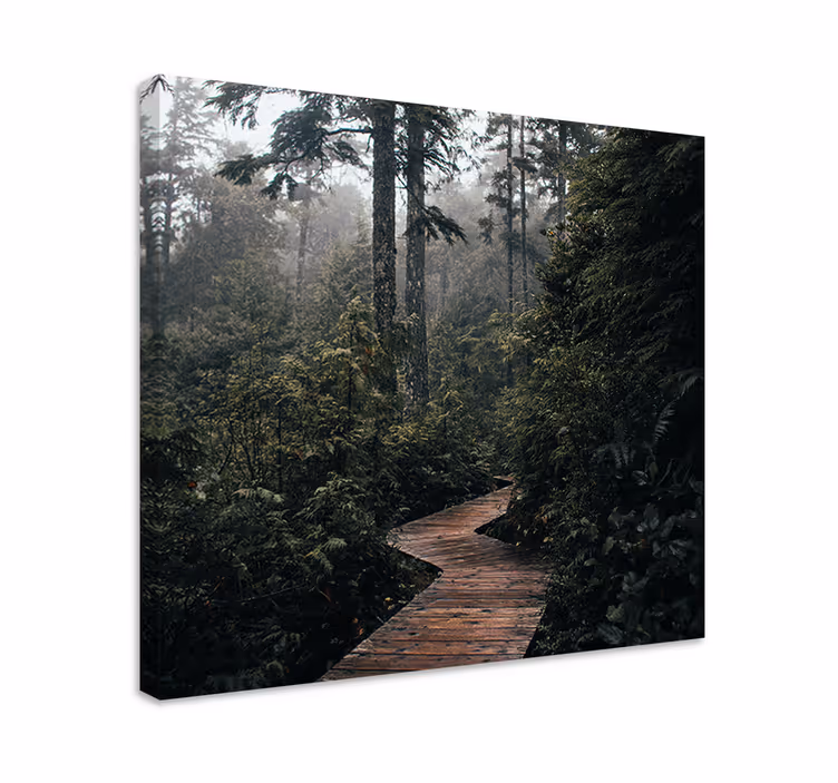 Tablou peisaje potecă liniștită prin pădure - TenStickers