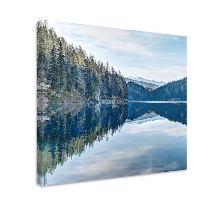 Tablou peisaje reflexie liniștită a lacului - TenStickers