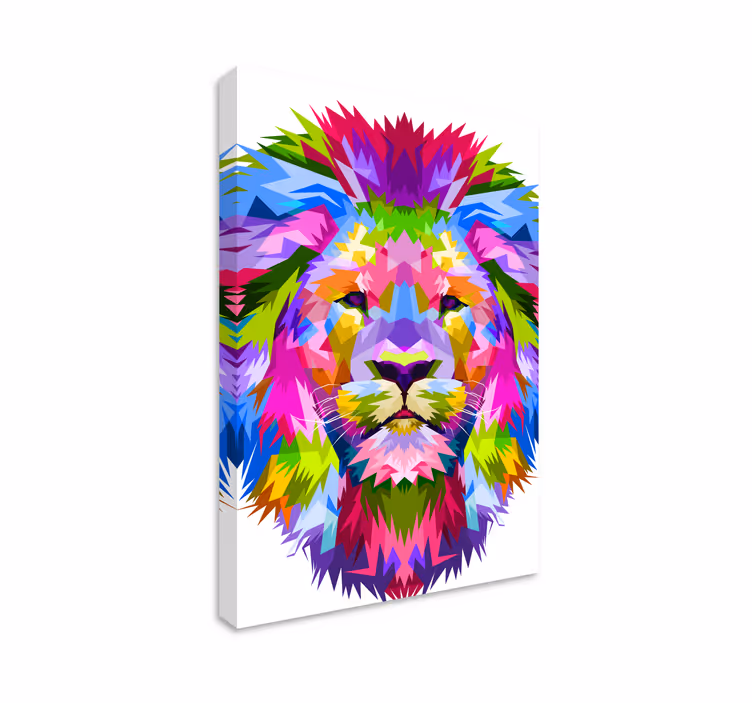 Leu culori vii pânză geometrică - TenStickers