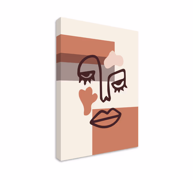 Tablou abstract artă abstractă a feței - TenStickers