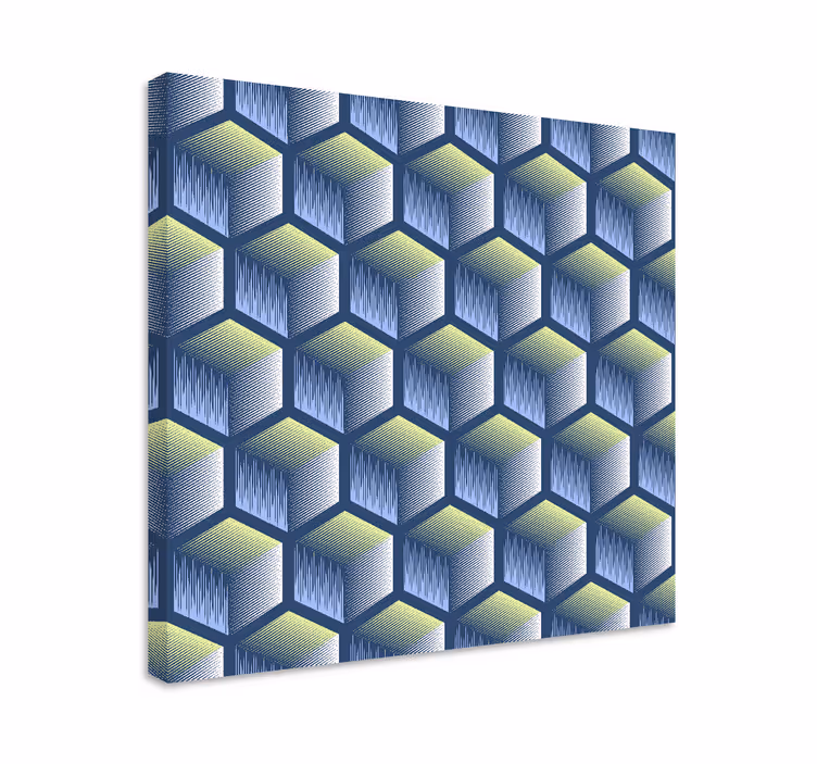 Tablou geometric model cub hexagonal - TenStickers