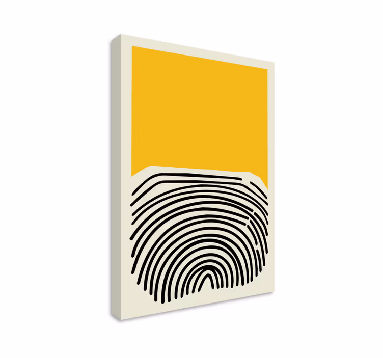 Tablou abstract design galben - TenStickers