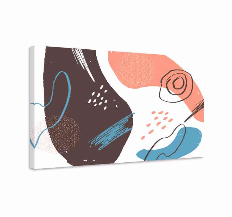 Tablou abstract cu forme artistice dinamice - TenStickers
