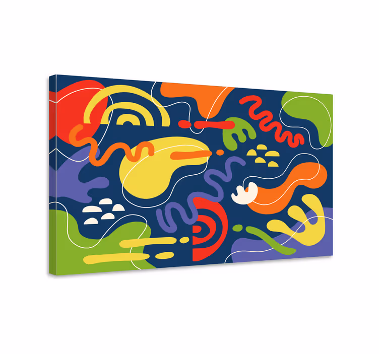Tablou abstract forme organice vibrante - TenStickers