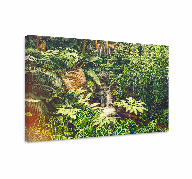 Tablou flori şi plante oază tropicală luxuriantă - TenStickers
