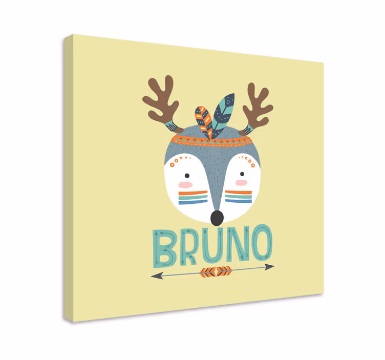 Tablou bei animal de pădure nordic - TenStickers