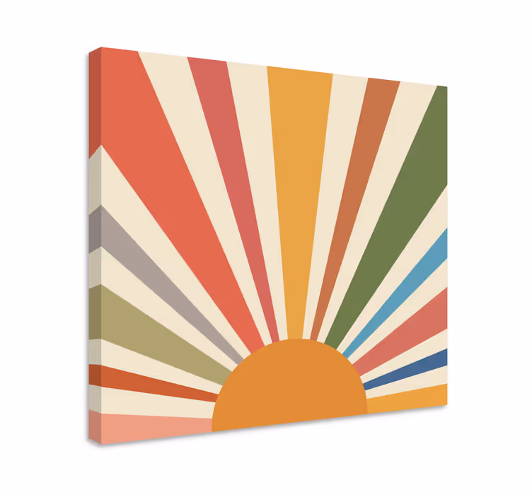 Pânză de soare de artă de perete colorată pentru sufragerie - TenStickers