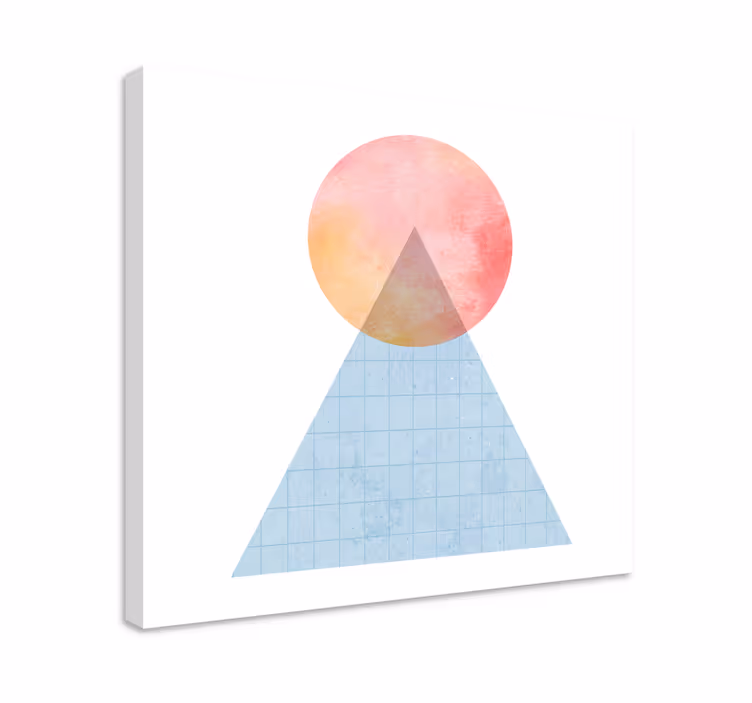 Tablou geometric formă triunghiulară apus de soare - TenStickers