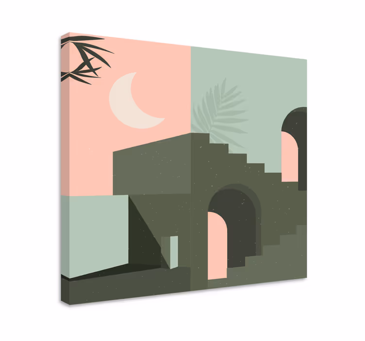 Tablou modern abstracție arhitecturală - TenStickers