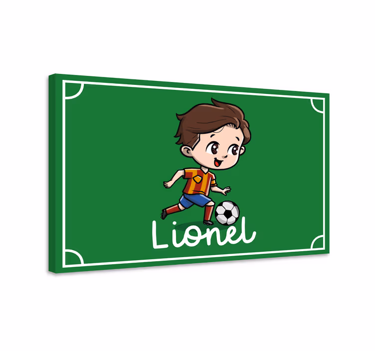 Tablou sport personaj jucător de fotbal - TenStickers
