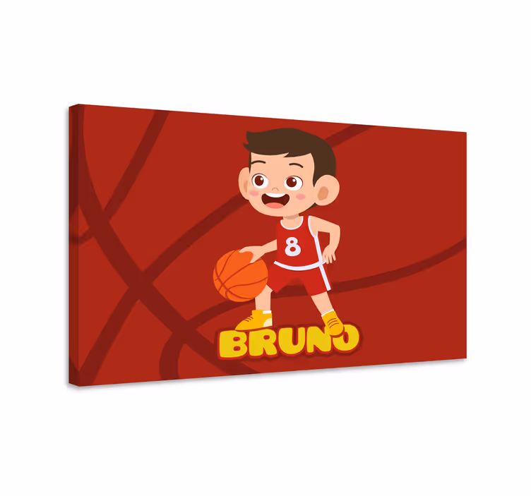 Tablou sport jucător de baschet vesel - TenStickers