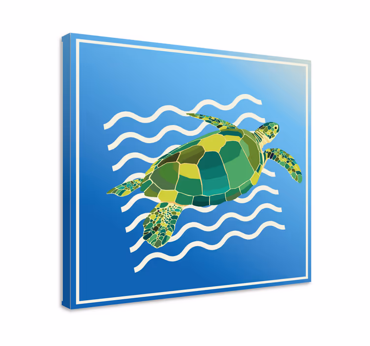 Tablou pești Înotul țestoaselor marine - TenStickers