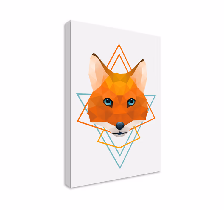 Tablou 3d cap de vulpe poligonal - TenStickers