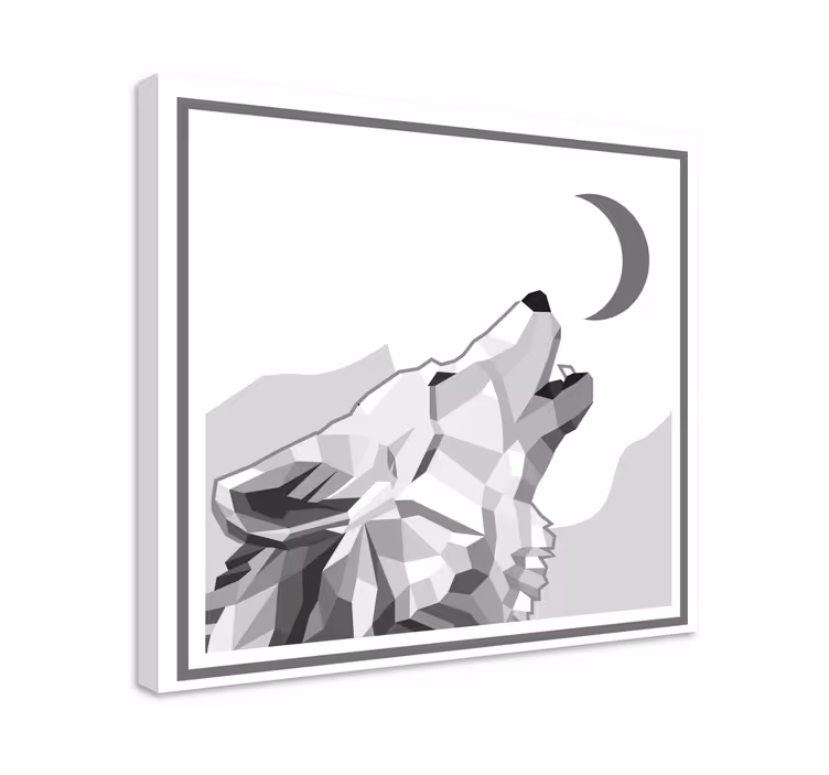 Tablou câini lupul urlător - TenStickers