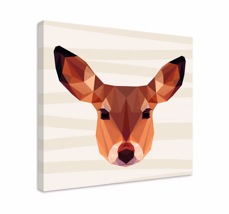 Tablou căprioare cap de cerb geometric - TenStickers