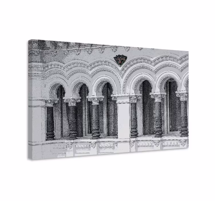 Tablou orașe design cu arce arhitecturale - TenStickers
