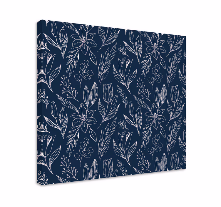 Tablou flori şi plante model schiță florală - TenStickers