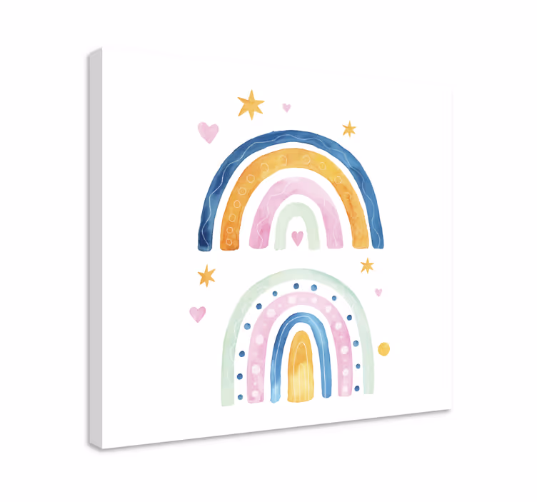 Tablou infantil aranjament colorat cu curcubeu - TenStickers