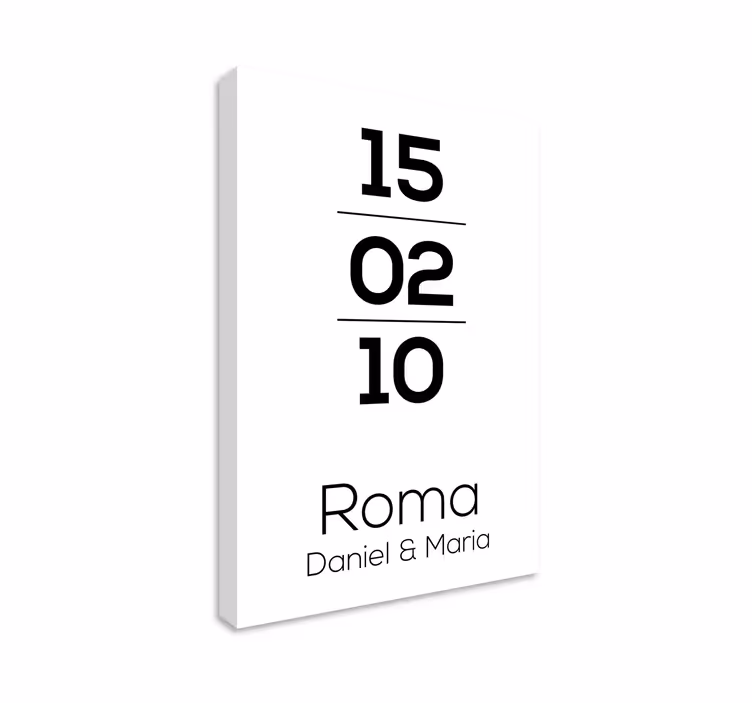 Tablou personalizat data de romi - TenStickers