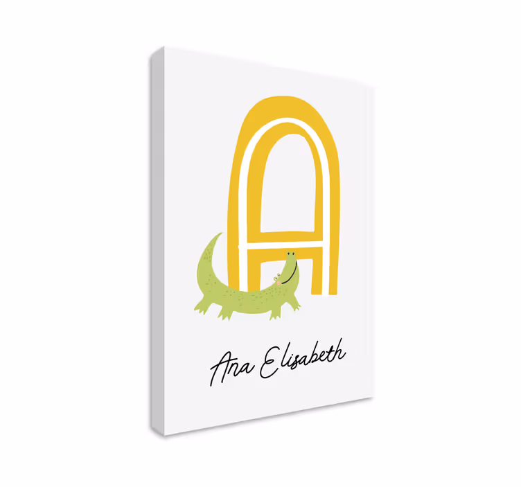 Tablou alfabet un companion crocodil - TenStickers