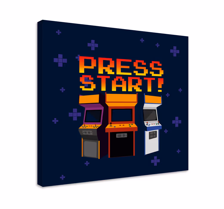 Tablou jocuri video mașini de arcade retro - TenStickers