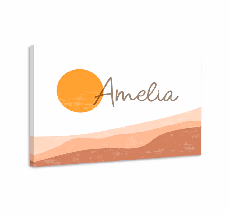 Tablou fraze nume personalizat elegant - TenStickers