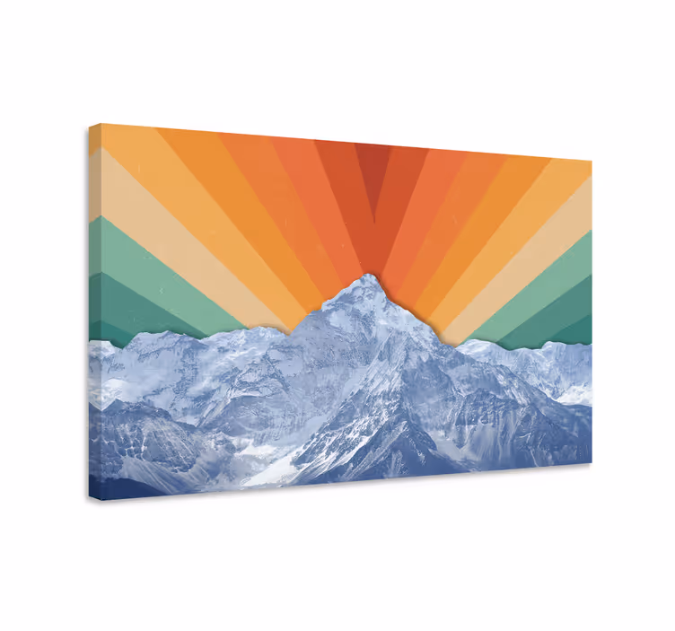Tablou peisaje răsăritul majestuos al muntelui - TenStickers
