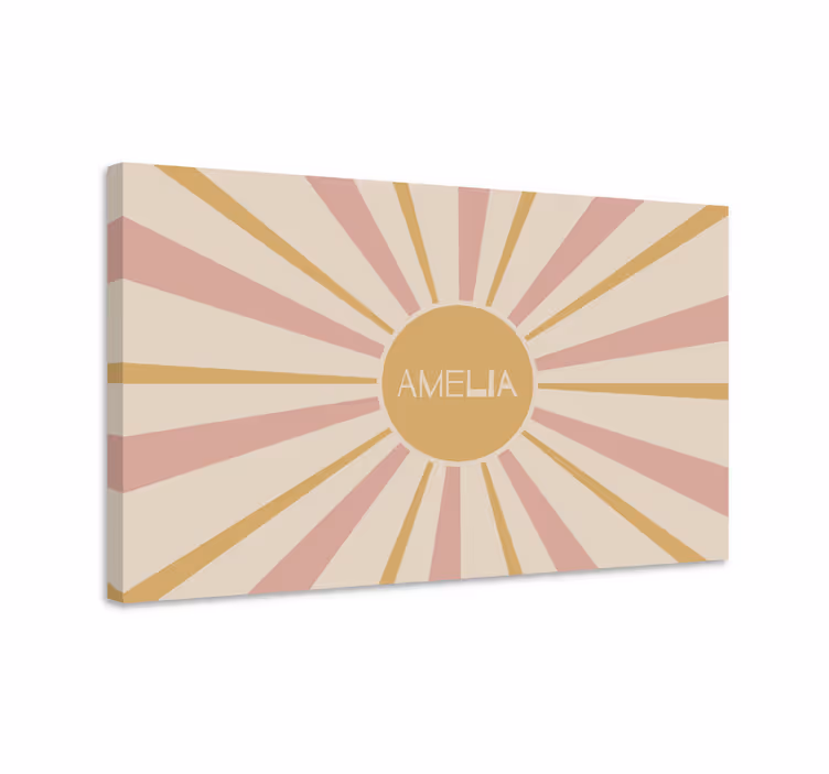 Tablou alfabet design amelia sunburst - TenStickers
