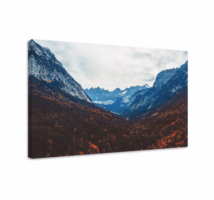 Tablou peisaje vedere din valea muntelui - TenStickers