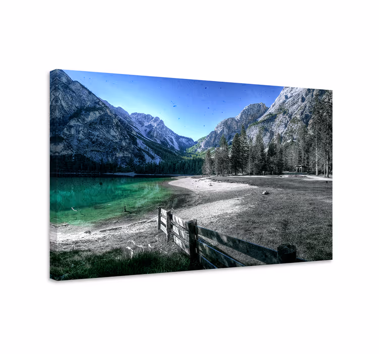 Tablou peisaje lac de munte liniștit - TenStickers