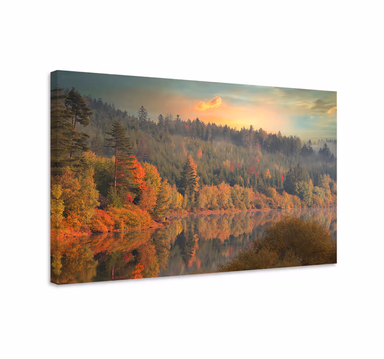 Tablou peisaje reflecții de toamnă - TenStickers