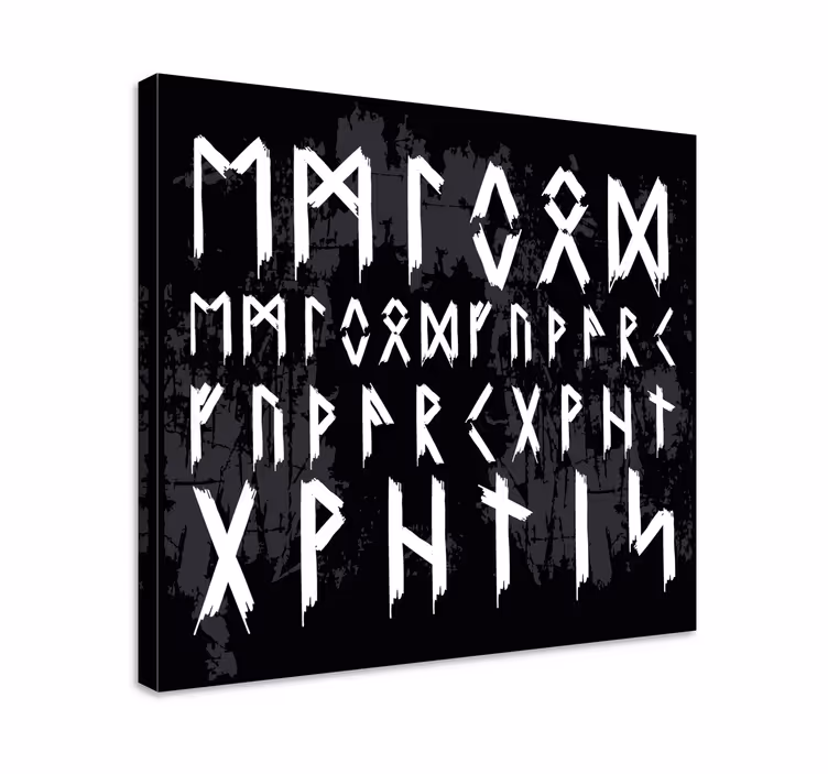 Tablou nordic Alfabet viking vintage - TenStickers