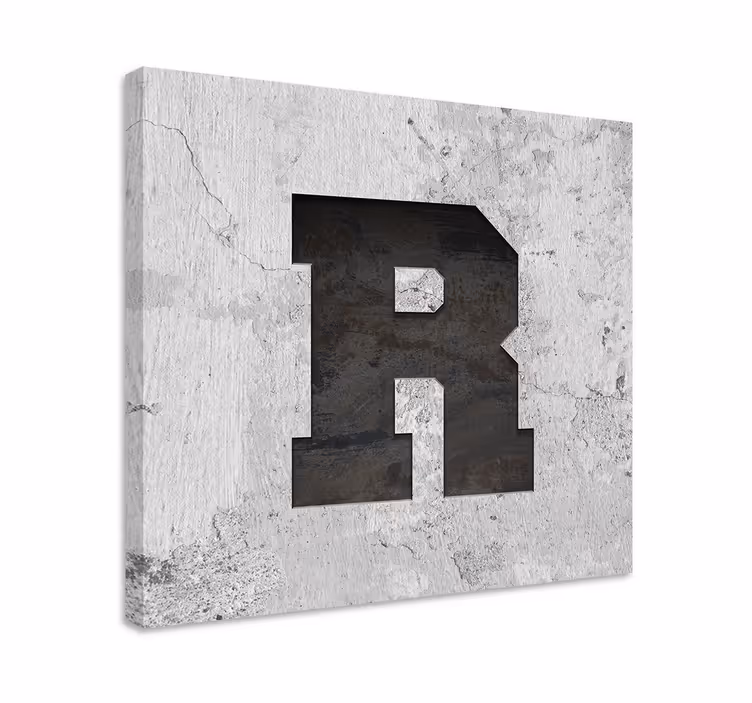Tablou vintage Scrisoare personalizată în stil industrial - TenStickers