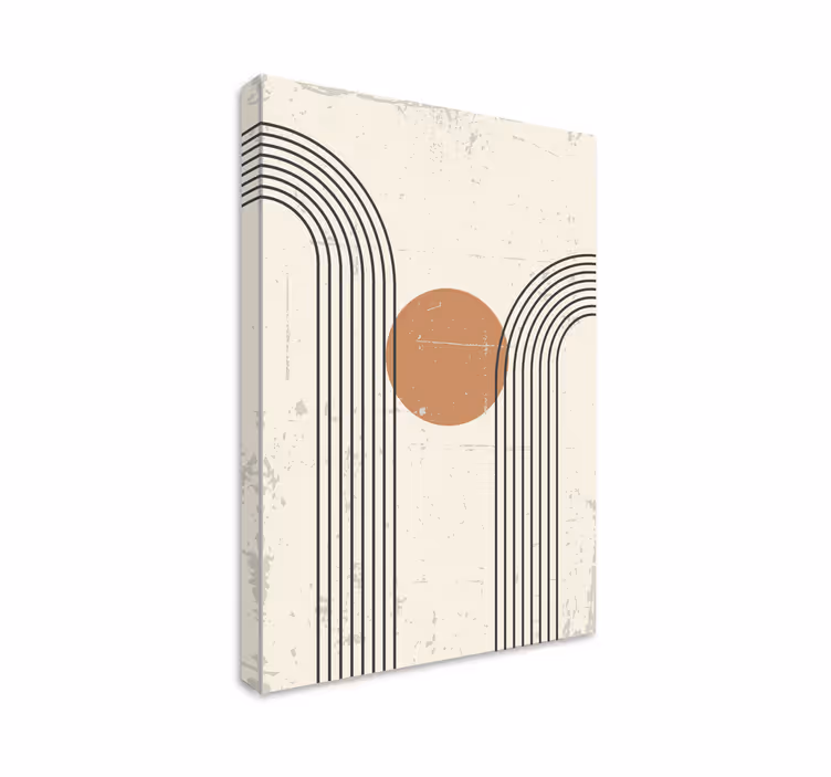 Tablou geometric Semi arc abstract - TenStickers