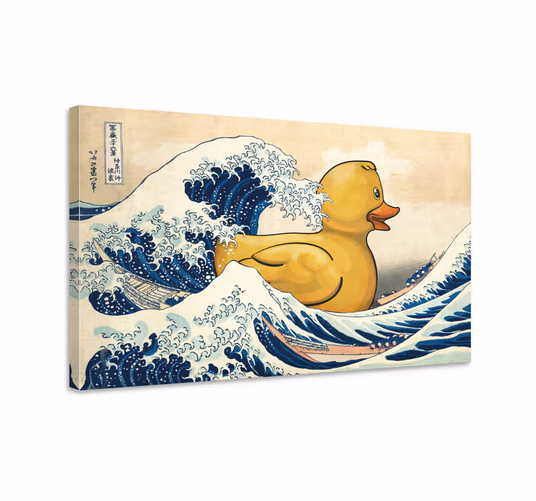 Tablou artă Rață de cauciuc kanagawa - TenStickers
