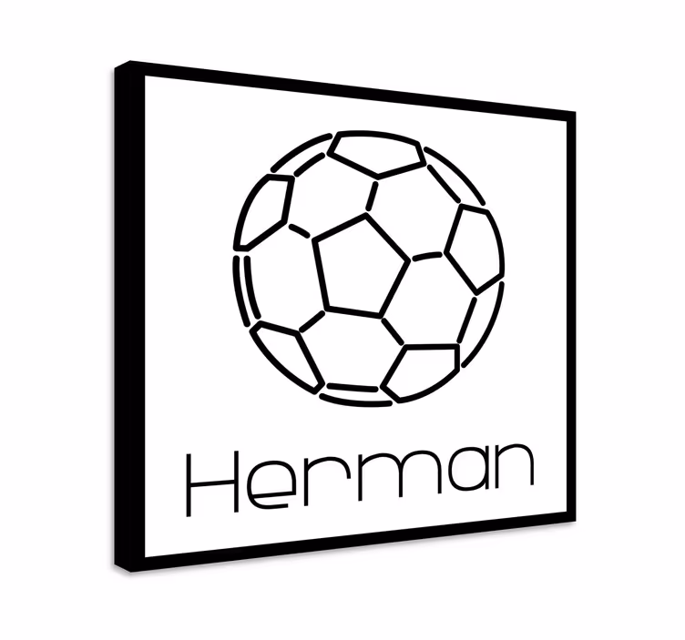 Tablou juvenil minge de fotbal cu nume - TenStickers