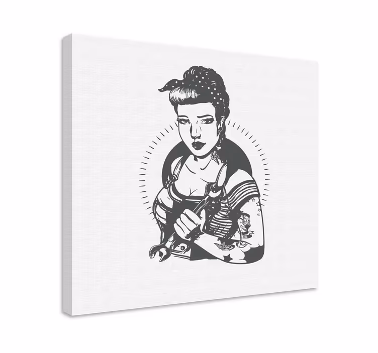 Tablou persoane portret de femeie puternică - TenStickers