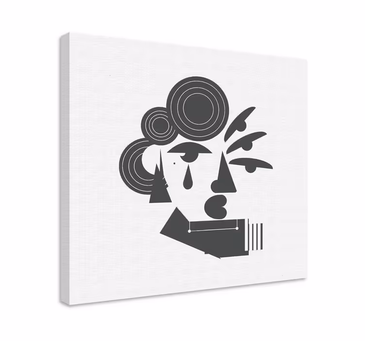 Tablou modern portret de personaj abstract - TenStickers