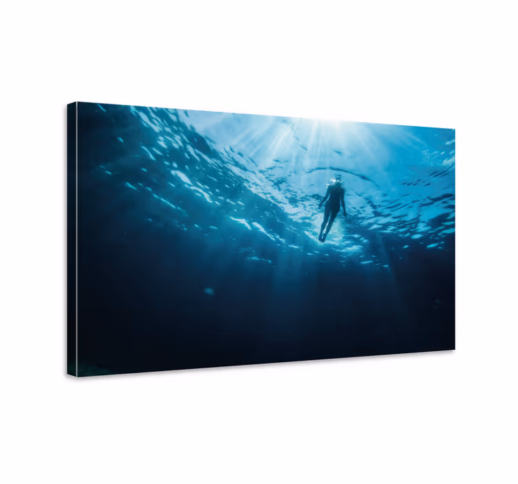 Scuba diver subacvatic pânză artă - TenStickers
