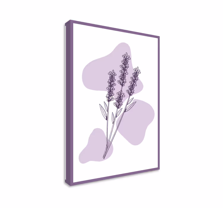 Tablou flori desen planta de lavandă - TenStickers